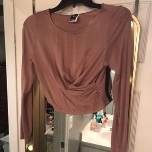 long sleeve crop top